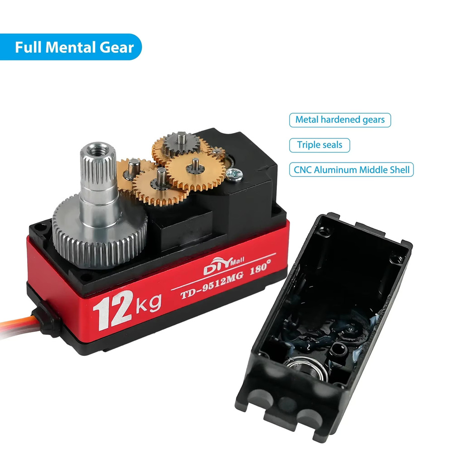 Stemedu Digitales Servo TD-9512MG Halbmetall, Lenkgetriebe für RC Auto - Bild 4