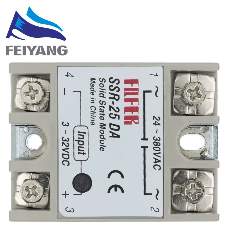 SAMIROB Solid State Relais Modul SSR-40DA 25DA 60DA DC zu AC Temperatur Controller 24V-380V 40A 25A 60A 250V - Bild 1