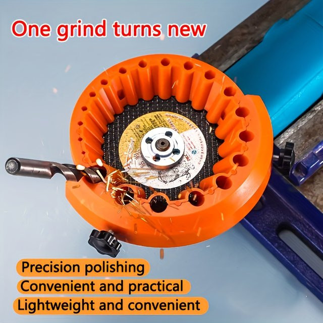 NIUXIANG Manueller Bohrerschärfer aus Kunststoff für 2 bis 13 mm Bohrer in Orange und Schwarz - Bild 1
