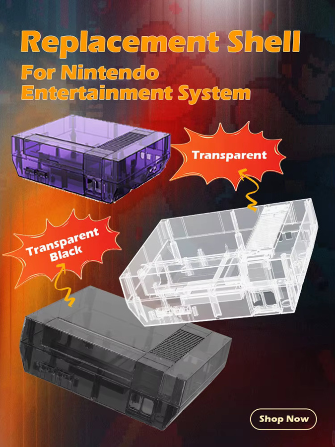Ersatzschale für Nintendo NES Konsole in Transparent Purple als Schutzhülle für dein Retro Gaming Zubehör - Bild 5