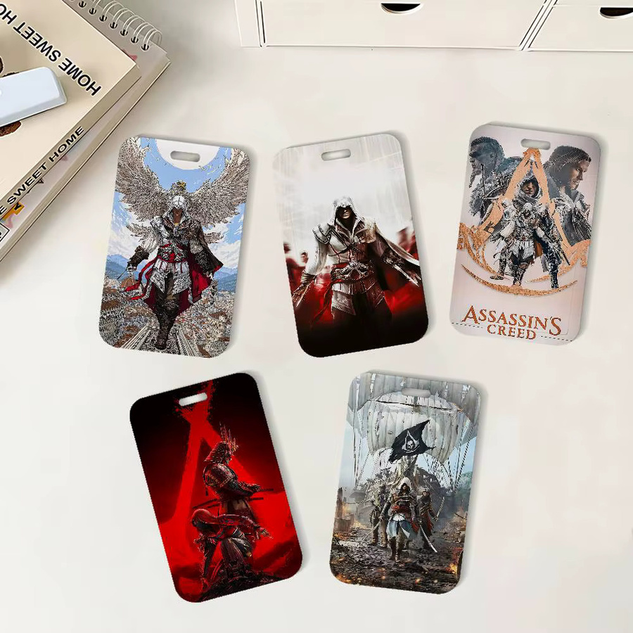 Assassin's Creed Ausweishalter mit Umhängeband für Schule und Büro, Mehrfarbig - Bild 2