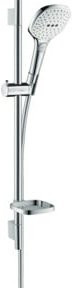 Hansgrohe Brause-Set Raindance Select E 120 mit Brausestange, weiß/chrom, 3 Strahlarten (Rain und Massage) - Bild 1