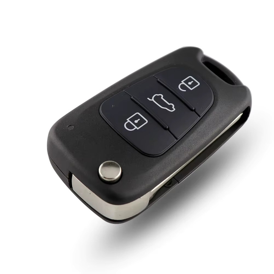 YIQIXIN Flip Remote Autoschlüssel 433MHz für Kia Picanto Sportage Rio3 K5 K2 und Hyundai I20 I30 IX35 I35 Accent Solaris Elantra mit ID46 in Schwarz - Bild 2