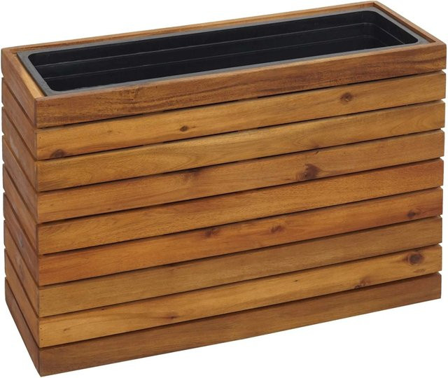 PROREGAL Pflanzkasten aus Akazienholz in Braun, Eckiges Hochbeet für Garten und Outdoor, H x B x T: 41 x 63 x 23 cm - Bild 1