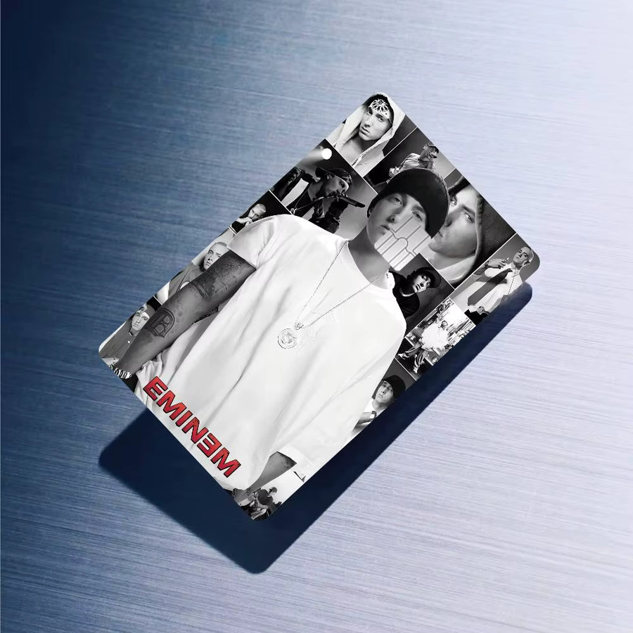 4er-Set Aufkleber für Kreditkarten und Buskarten im Eminem Anime Design, Mehrfarbig - Bild 6