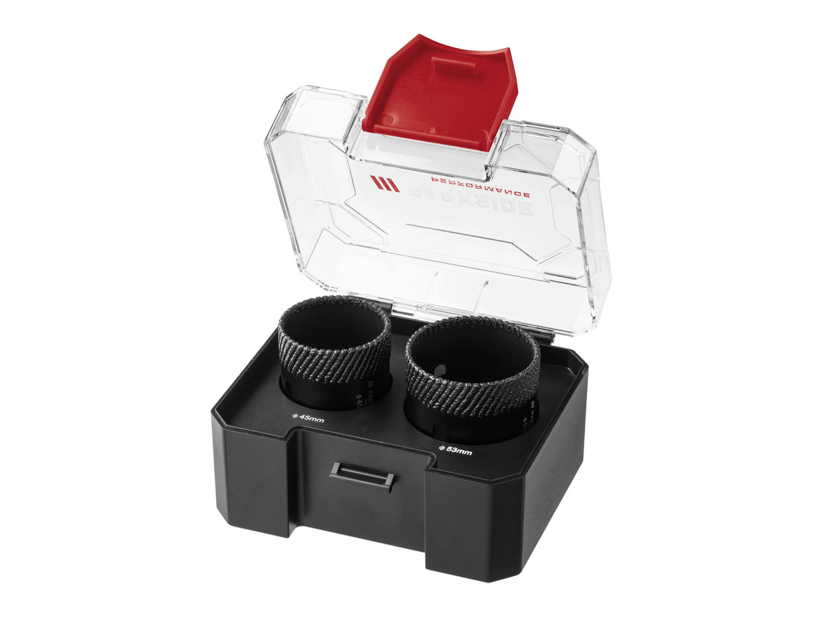 Parkside Performance Diamant-Bohrkronen Set in Schwarz aus Stahl mit Durchmesser 45 mm und 53 mm - Bild 2