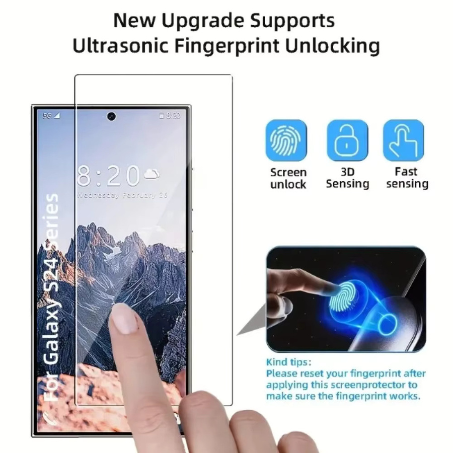 3er-Pack Gehärtetes Glas Displayschutzfolie für Samsung Galaxy S25 S24 Ultra FE S23 S22 S21 FE, Transparent - Bild 3