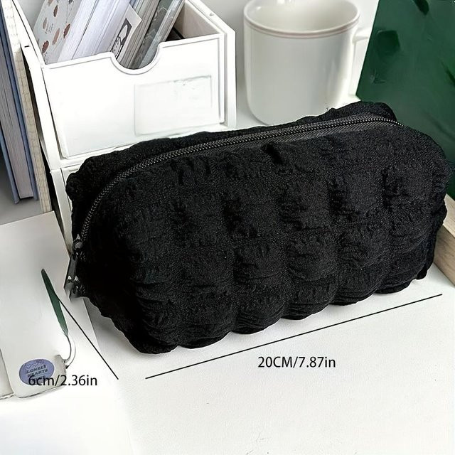 Ouyaohong Schreibwaren-Etui als flaches Federmäppchen aus Polyester in Schwarz - Bild 1
