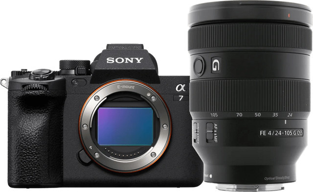 Sony A7 IV Vollformat spiegellose Kamera mit FE 24-105mm f/4.0 G OSS Objektiv in Schwarz - Bild 1