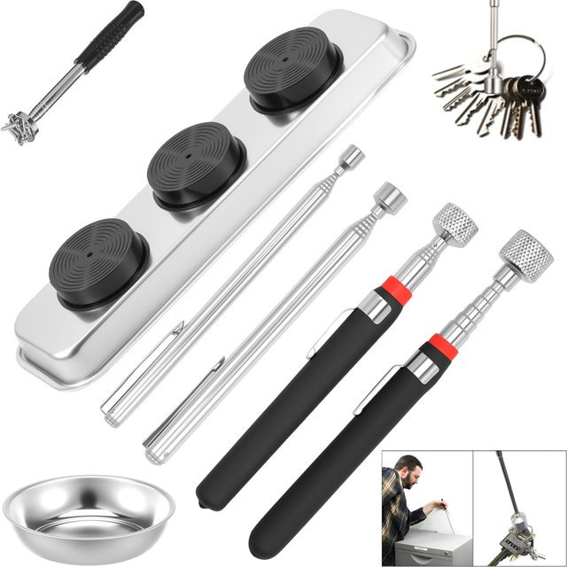 Toorise Mini-Teleskop-Magnetstift in Silber für Kfz-Reparaturen und zum Aufnehmen von Muttern und Bolzen - Bild 1