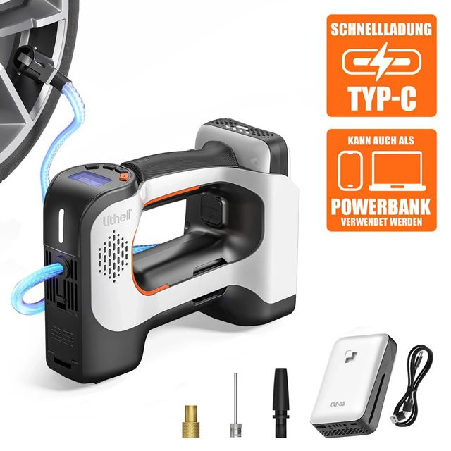 Litheli U20 Akku-Luftpumpe 20V EPT130020 in Schwarz und Weiß inklusive 2.0 Ah Akku - Bild 1