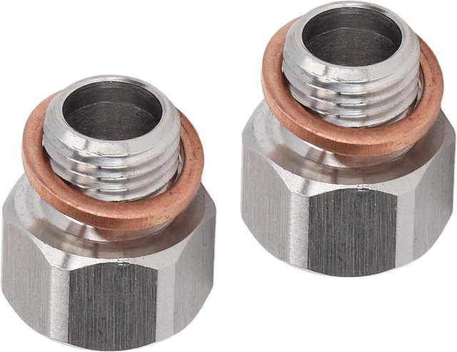 KaiSai Metrischer Anschlussadapter 1/8in NPT Innengewinde auf M12x1.25 Außengewinde aus Kunststoff in Silber - Bild 1