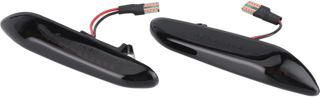 Koogeelife Kotflügel Blinkerleuchte mit Amber LED und Rauchglas in Orange/Schwarz passend für E60 E61 E90 E91 E81 E82 E88 E46 X3 X1 - Bild 1