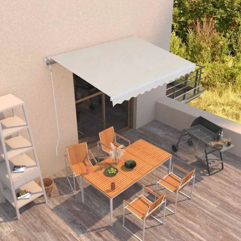 Automatisch einziehbare Markise von Vidaxl in Creme, B: 300 cm, H: 250 cm - Bild 1