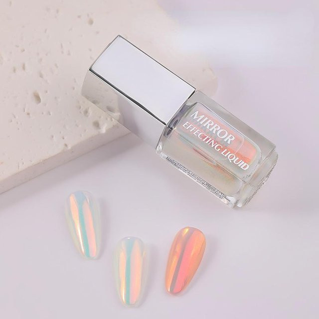 NATAWA Magic Chrome Liquid Aurora Powder Nagellack, Metallic, 5 ml - Bild 1