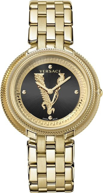 Versace Damenuhr Thea, Quarz, Edelstahl, Schwarz, 38 mm, 5 ATM - Bild 1