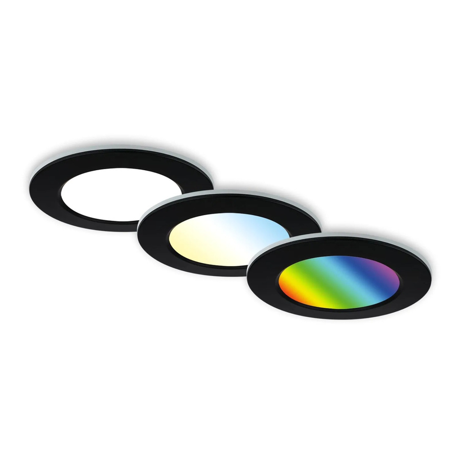 Briloner 3er Set LED Bad Einbaustrahler RGB CCT Schwarz IP65 dimmbar mit Fernbedienung - Bild 2
