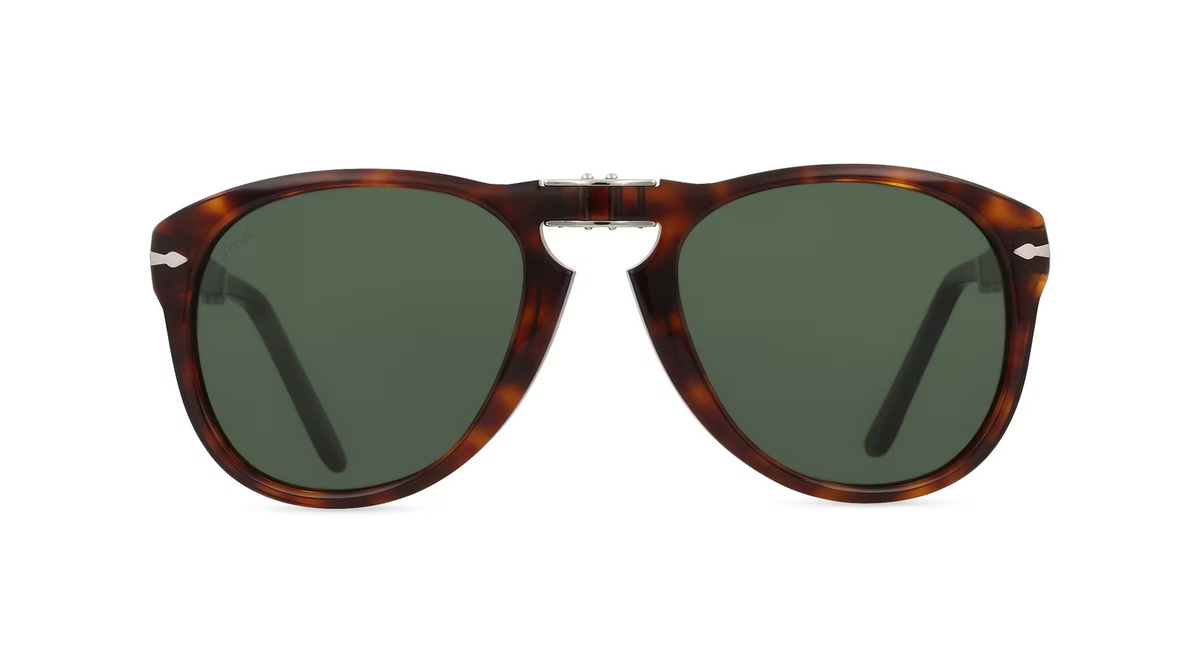 Persol 0PO0714 Sonnenbrille Pilot, Vollrand, Acetat, Herren, braun - Bild 1