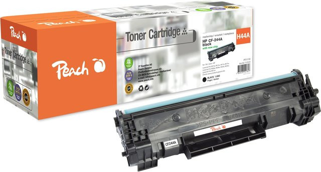 Peach HP 44A Toner Schwarz (wiederaufbereitet) für HP LaserJet Pro M 15 w, M 17 a und M 17 w, ersetzt CF244A - Bild 1