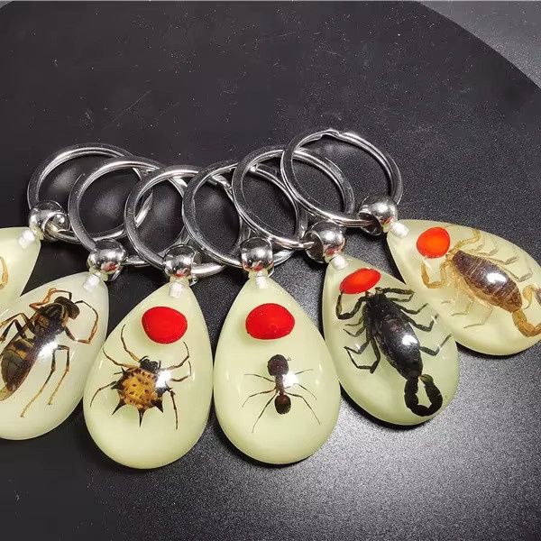 FloraSert Schlüsselanhänger Insekten, Epoxidharz, 6er-Set, Unisex - Bild 4