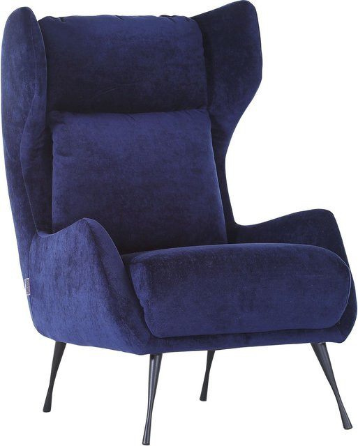 Sessel SHORTY in Blau aus Stoff mit gemischter Polsterung, B/T/H: 75 x 83 x 46 cm - Bild 1