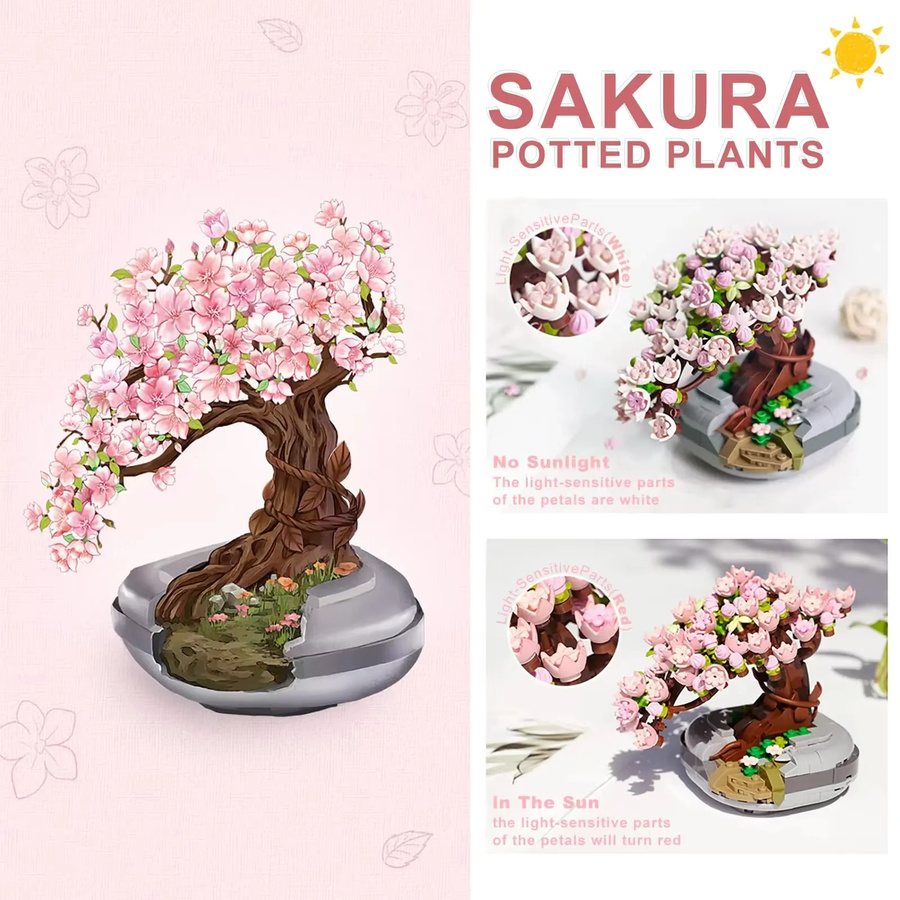 AMAZINGBLOKS Sakura Bonsai Bausteine, Kirschblütenbaum, Lernspielzeug - Bild 3