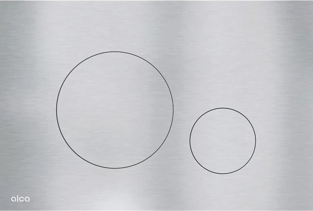 Alcadrain WC-Betätigungsplatte TURN Dual Flush aus Edelstahl in Alunox-Matt Silber, B/H: 16,7 x 25,0 cm - Bild 1