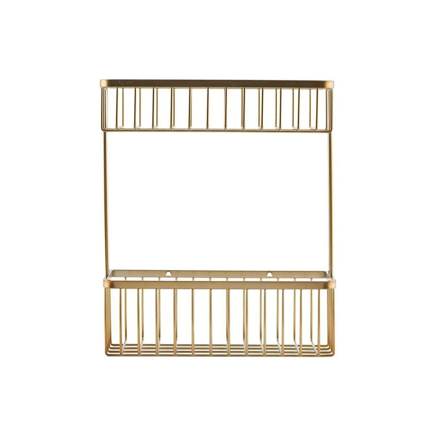 House Doctor Badezimmerregal Bath aus Stahl in Gold gebürstet, Breite: 33 cm - Bild 1