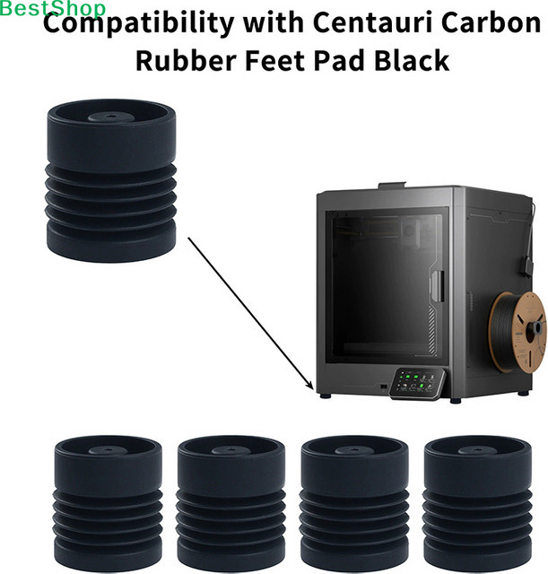 4 Stück schwarze Gummifüße für Centauri Carbon 3D-Drucker zur Anti-Vibration und Stabilität - Bild 1