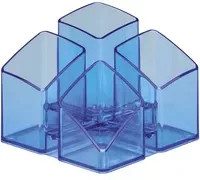 HAN Stifteköcher SCALA blau transparent aus Kunststoff, B/T/H: 12,5 x 10,0 x 4,0 cm - Bild 1