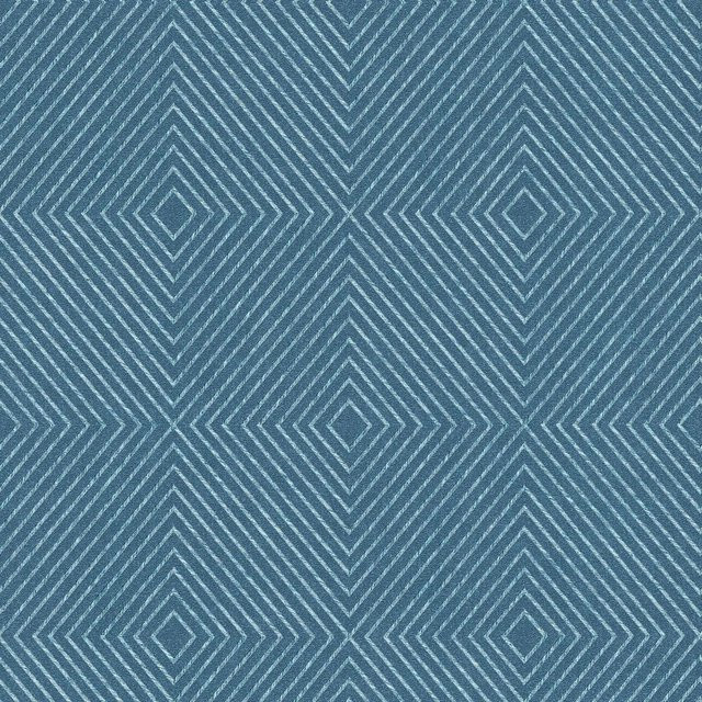 Profhome Grafik Tapete Geometrisch in Blau und Silber, Matt, Non-Woven, Breite: 0,53 m, Länge: 10,05 m - Bild 1