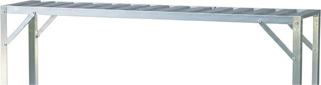 Halls Top Regal für Standalone-Tisch aus Aluminium in Silber, Breite: 121 cm, Tiefe: 26 cm - Bild 1