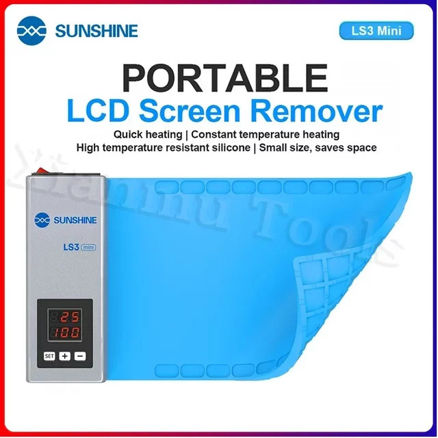 SUNSHINE LS3 Mini Tragbarer LCD-Bildschirm-Entferner mit Intelligenter Temperaturkontrolle für Mobiltelefone und Tablets unter 10,5 Zoll - Bild 1