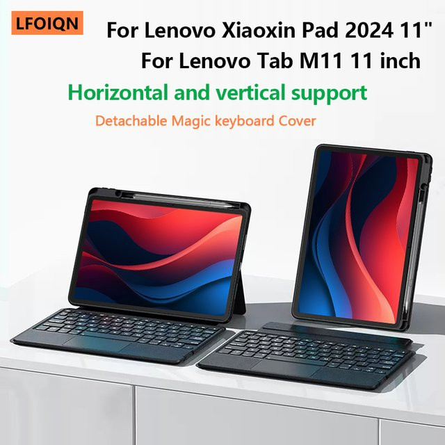 Lenovo Tastaturhülle mit TrackPad für Tab M11 11 Zoll TB-330FU und Xiaoxin Pad 2024 11 TB-331FC in Schwarz - Bild 1