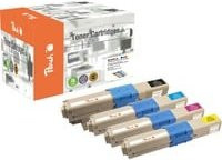 Peach Toner Spar Pack 4er Set (Schwarz, Cyan, Magenta, Gelb) für OKI MC 562 DN, C 310 DN, C 330 DN, C 331 DN, C 510 DN, ersetzt OKI 44469704-9803, wiederaufbereitet - Bild 1