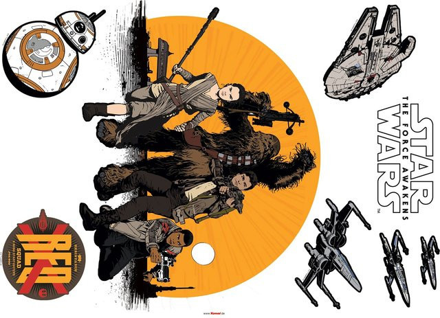 Komar Star Wars Resistance Deko-Sticker, Multicolor, Breite: 50 cm, Höhe: 70 cm - Bild 1