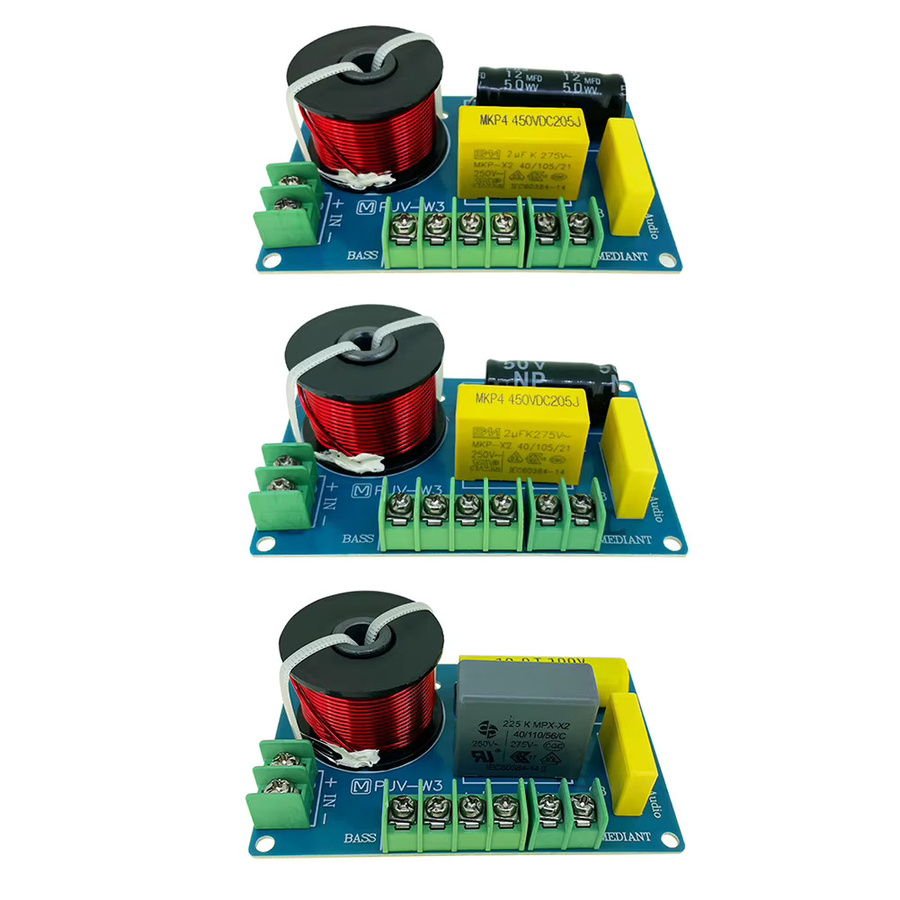 APWIKOGER 200W 3-Wege Hi-Fi Crossover-Filtermodul für Regallautsprecher 3,5 bis 8 Zoll, Multicolor - Bild 7