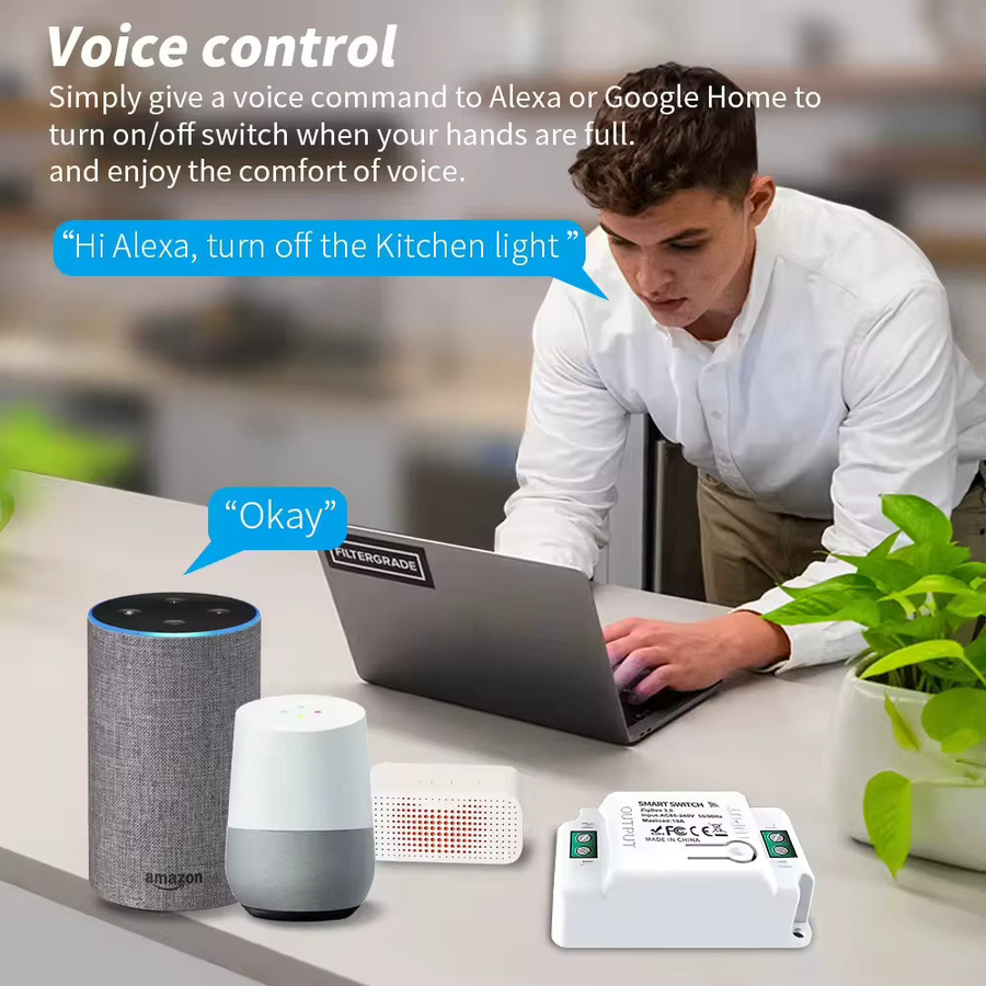 Tuya Zigbee 3.0 Intelligenter Schalter-Controller für 1/2/3 Gruppen mit kabelloser Touch-Fernbedienung in Weiß - Bild 4