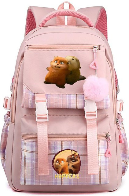 3-teiliges Schulrucksack-Set in Pink aus Oxford-Stoff mit Schultasche und Federmäppchen - Bild 1