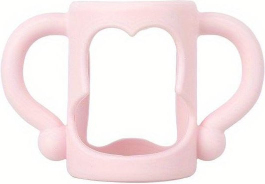 MARKET-3 Silikon-Flaschengriff für schmale Babyflaschen, BPA-frei, Rosa - Bild 1
