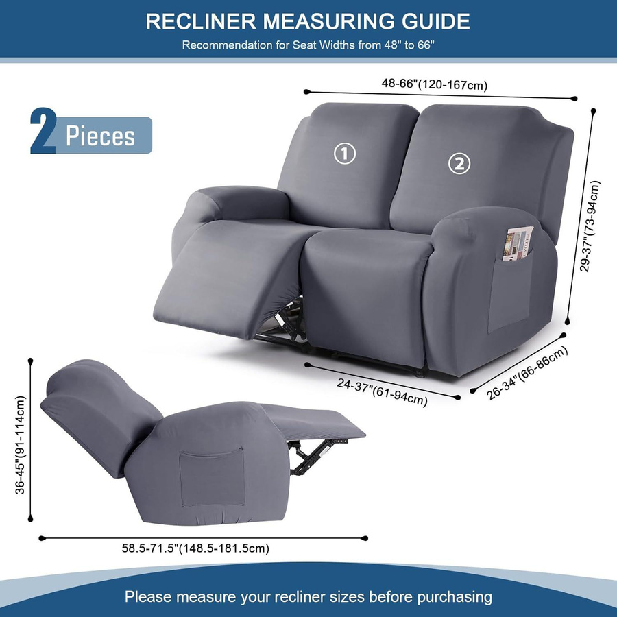 Wipon Elastischer Sofabezug aus Polyester in Grau und Multicolour für Liegestühle und Schaukelstühle - Bild 4