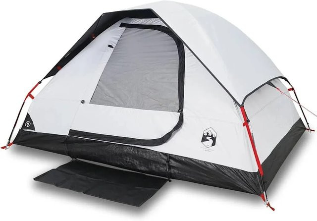 Furnicato Campingzelt Kuppelzelt in Weiß, verdunkelnd, H x B x T: 115 x 214 x 150 cm - Bild 1
