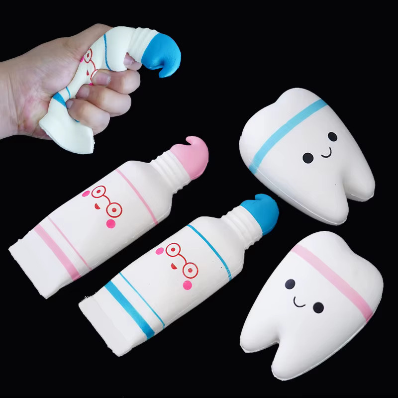 JIECARE Cartoon Hand Spinner Squishy Spielzeug Zähne Form 1-teiliges Set - Bild 2
