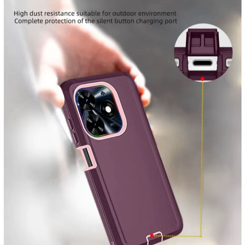 OTT Defender 3-Schicht Hybrid-Schutzhülle für Tecno Spark 10C 10 Pro 20 Pro 20C 30C 40C 40 G0 in Blau, Grün oder Lila - Bild 4