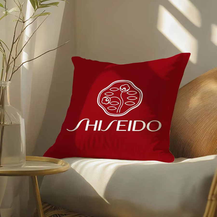 S-shiseido Doppelseitige Plüsch-Sofakissenbezüge aus organischem Material mit unsichtbarem Reißverschluss, Schwarz und Rot, B/T/H: 30 x 30 x 30 cm - Bild 4