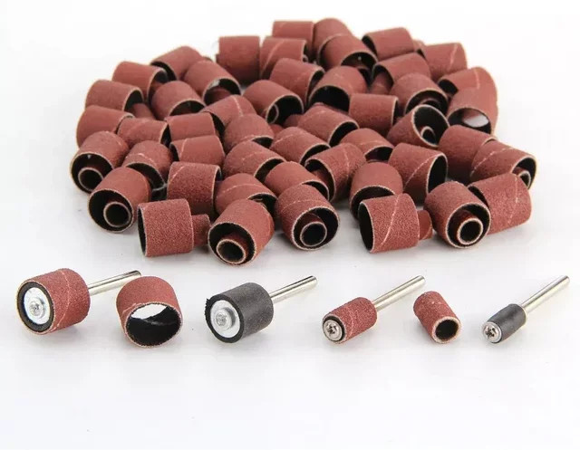 Dremel 104-teiliges Schleiftrommel-Set mit Schleifbändern und Dornen für Rotationswerkzeuge, Körnung 60, 120 und 320 - Bild 1