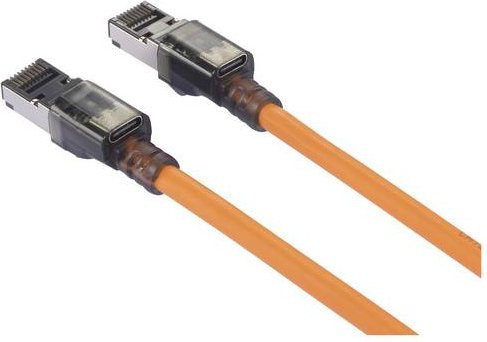 Renkforce RJ45 Patchkabel CAT 6a S/FTP Ethernet LAN in Orange, Länge: 2,00 m - Bild 1