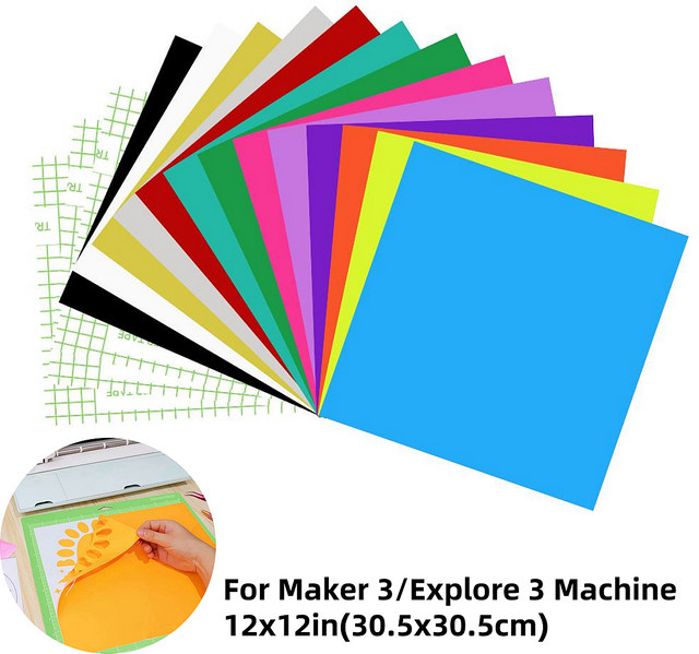 16 Stück selbstklebendes permanentes Vinyl für Cricut Joy, Cricut Joy Xtra, Cricut Maker und Explore 3 für deine DIY-Projekte an Bechern, Tassen oder Fenstern - Bild 1