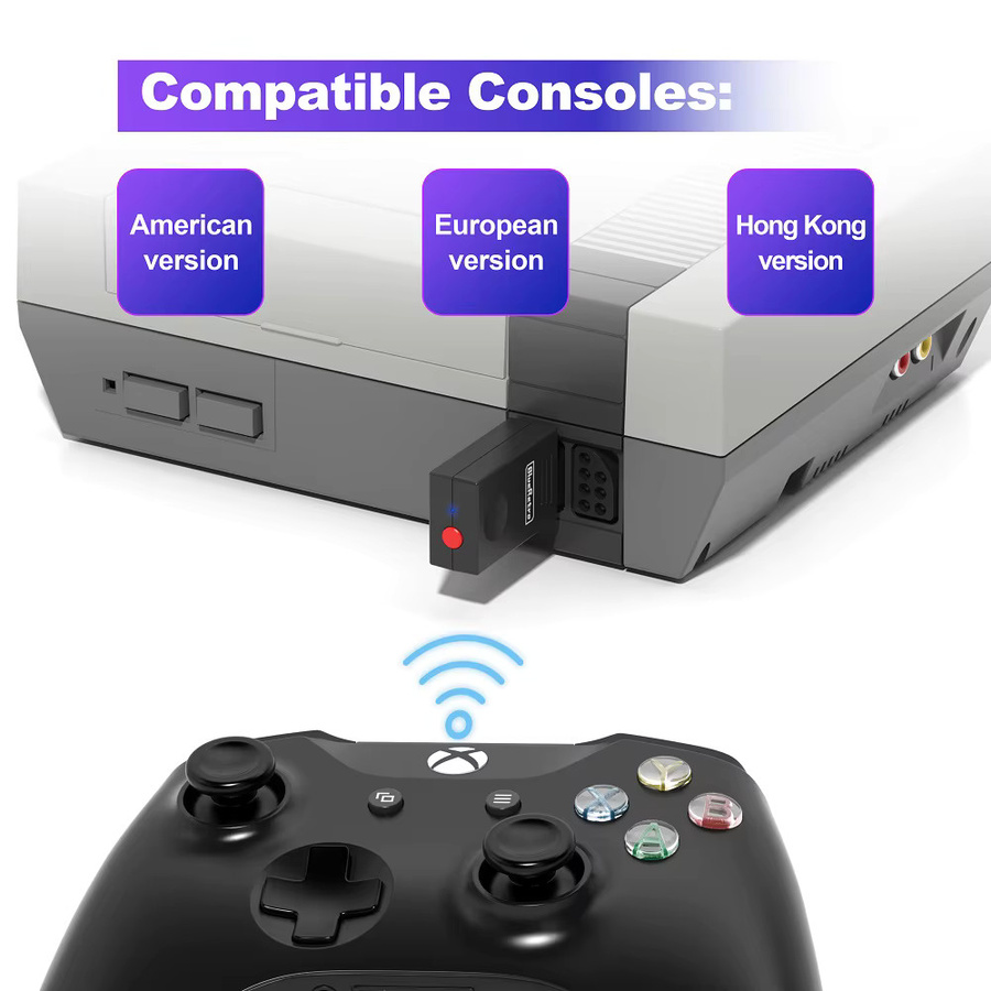 RetroScaler Blueretro NES Wireless-Empfangsadapter in Schwarz für NES-Konsolen, PS3, PS4 sowie 8Bitdo, Ipega9076 und Switch Joycon-Controller via Bluetooth - Bild 3