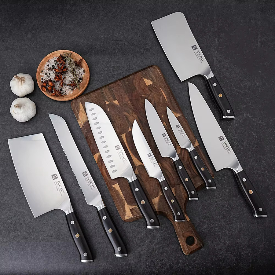 XINZUO Messer-Set aus Edelstahl Din 1.4116 mit schwarzen Ebenholzgriffen - Bild 3